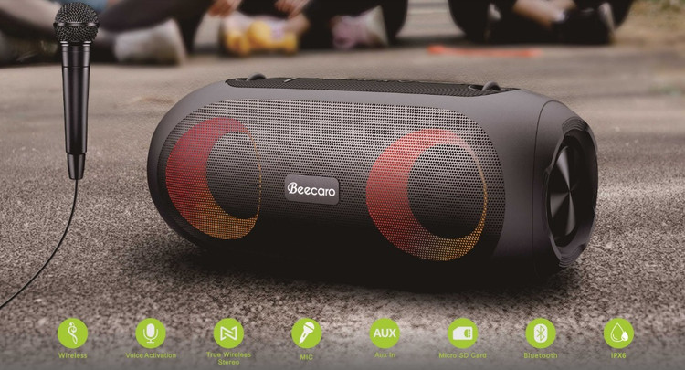 اسپیکر بلوتوثی قابل حمل بیکارو مدل GF702