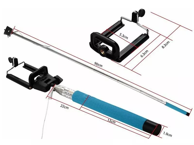 مونوپاد سیم دار مدل Selfie Stick Cable Take Pole