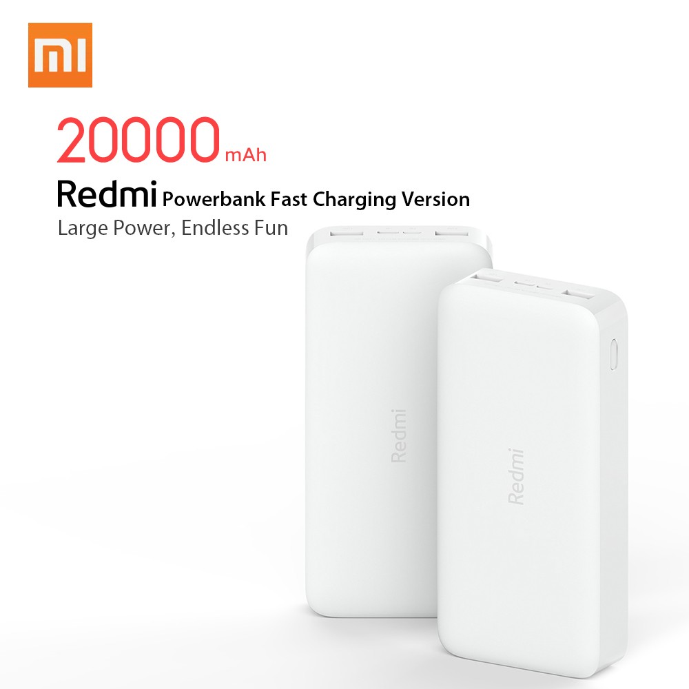 پاوربانک شیائومی Redmi 18w Fast charge ظرفیت 20000 میلی‌آمپر‌ساعت