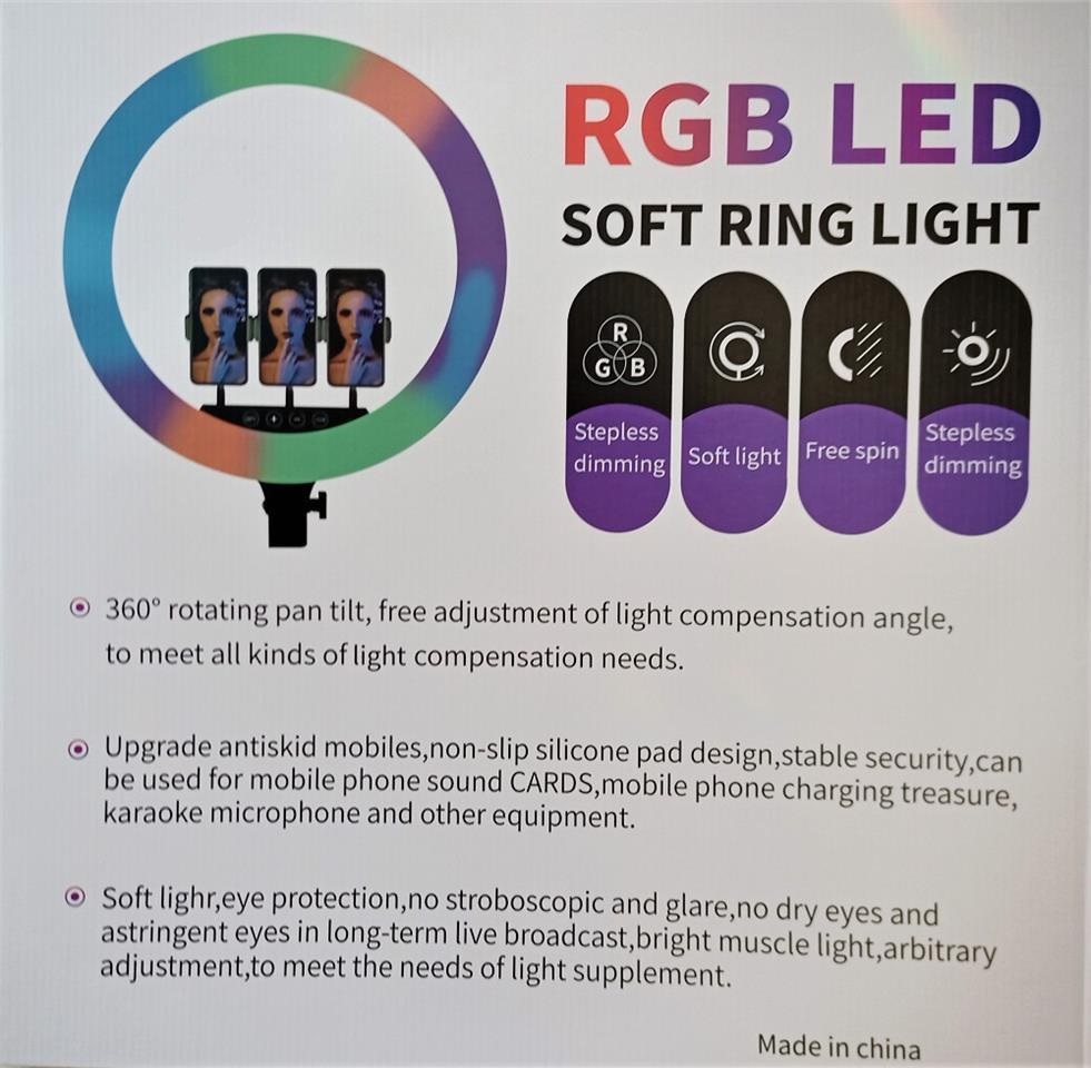 رینگ لایت مدل 3D-56 RGB(22 اینچ)