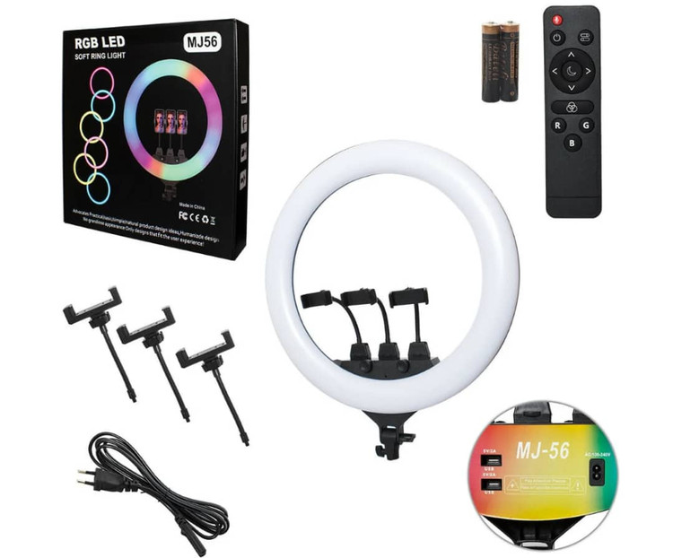 رینگ لایت مدل MJ-RGB(22 اینچ)