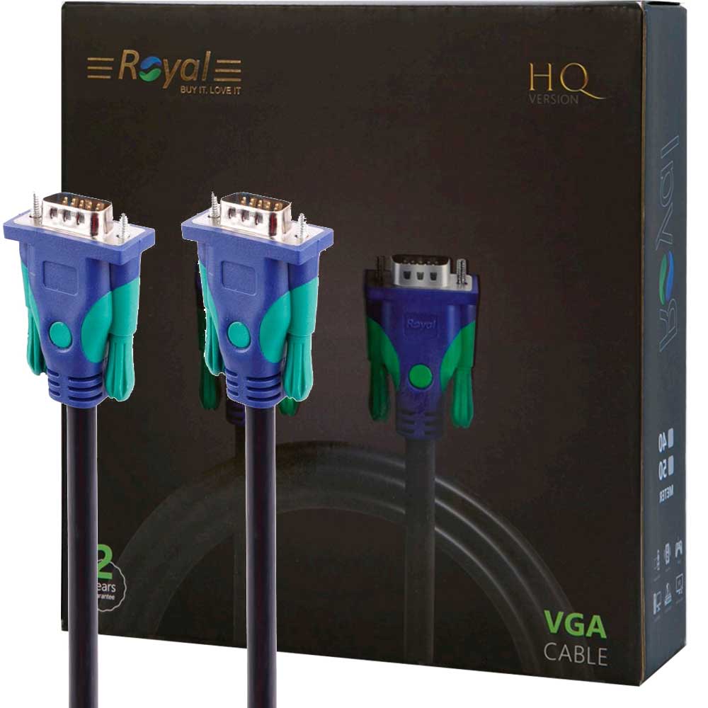 کابل 15VGAمتری نویزگیر دار ضخیم Royal 6+3 Cable