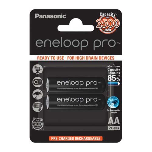 باتری قلمی شارژی پاناسونیک مدل eneloop pro 2550mAh