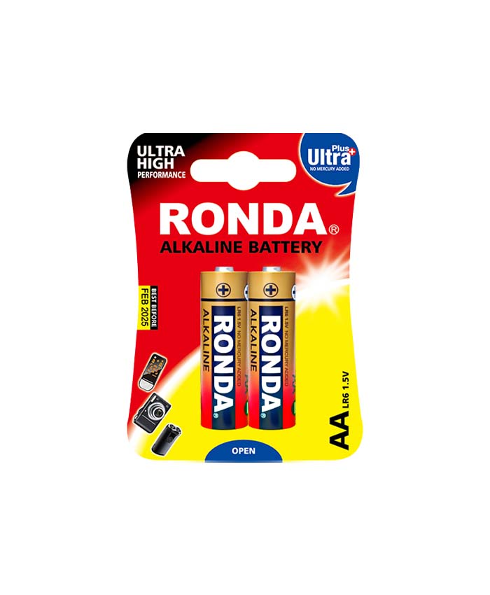 باتری قلمی روندا مدل Ultra Plus Alkaline بسته 2 عددی