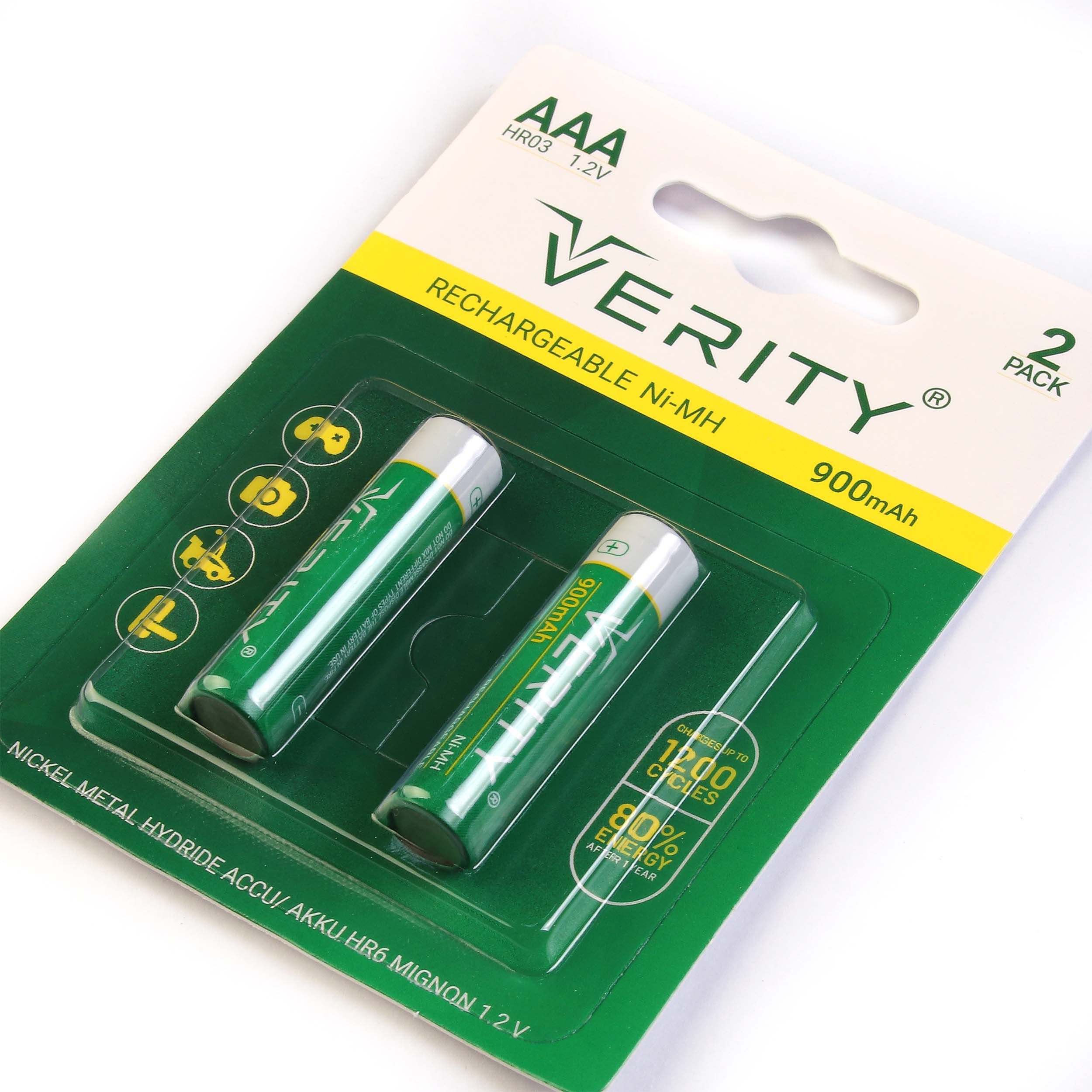 باتری شارژی نیم قلمی 900MAH VERITY