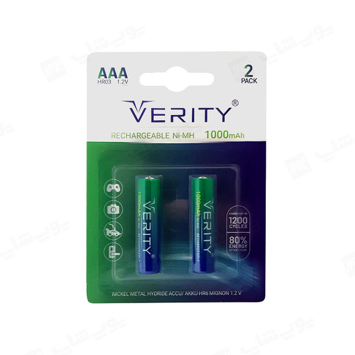 باتری نیم قلمی شارژی VERITY1000mah